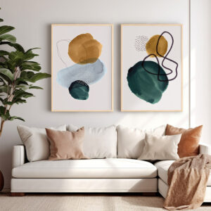Wall art in frame Cerzen Argos The Classic diptyque with digital print 33x1.5x48cm