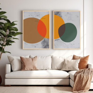 Wall art in frame Derdia Argos The Classic diptyque with digital print 33x1.5x48cm