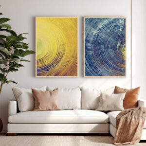 Wall art in frame Yeloblu Argos The Classic diptyque with digital print 33x1.5x48cm