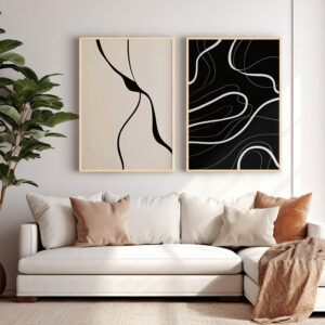 Wall art in frame Bennez Argos The Classic diptyque with digital print 33x1.5x48cm