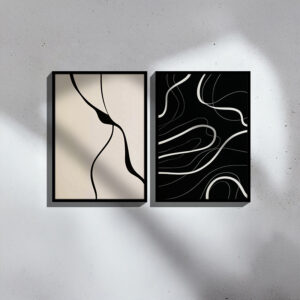 Wall art in frame Bennez I Argos The Classic diptyque with digital print 33x1.5x48cm