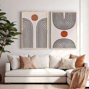 409 000143 Wall art in frame Memoz Argos The Classic diptyque with digital print 33x1.5x48cm