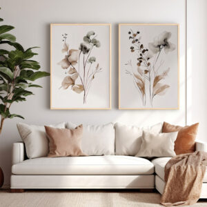 409 000146 Wall art in frame Jackel Argos The Classic diptyque with digital print 33x1.5x48cm