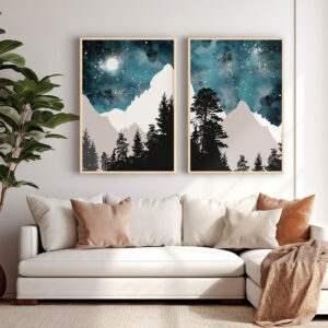 Wall art in frame Grezio Argos The Classic diptyque with digital print 33x1.5x48cm