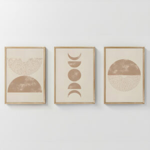 Wall art in frame Kriky Argos The Classic triptyque with digital print 33x1.5x48cm