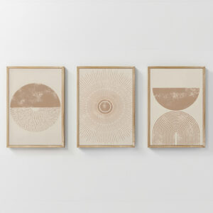 409 000185 Wall art in frame Varenzy Argos The Classic triptyque with digital print 33x1.5x48cm