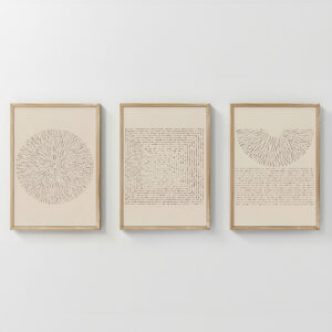 409 000186 Wall art in frame Fouldy Argos The Classic triptyque with digital print 33x1.5x48cm