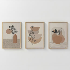 409 000192 Wall art in frame Derzy Argos The Classic triptyque with digital print 33x1.5x48cm