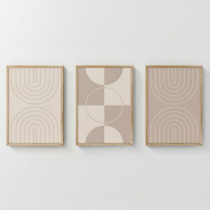 Wall art in frame Zenzia Argos The Classic triptyque with digital print 33x1.5x48cm