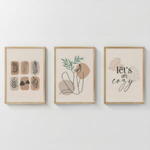 Wall art in frame Xinbia Argos The Classic triptyque with digital print 33x1.5x48cm