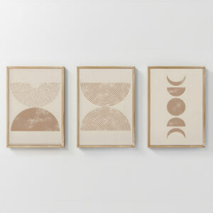 409 000198 Wall art in frame Klipen Argos The Classic triptyque with digital print 33x1.5x48cm