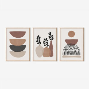 Wall art in frame Yenia Argos The Classic triptyque with digital print 33x1.5x48cm