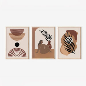 Wall art in frame Fanzia Argos The Classic triptyque with digital print 33x1.5x48cm