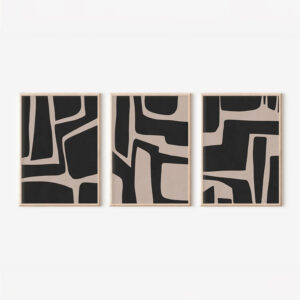 409 000205 Wall art in frame Jelenta Argos The Classic triptyque with digital print 33x1.5x48cm