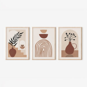 Wall art in frame Rendala Argos The Classic triptyque with digital print 33x1.5x48cm
