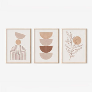 Wall art in frame Teronja Argos The Classic triptyque with digital print 33x1.5x48cm