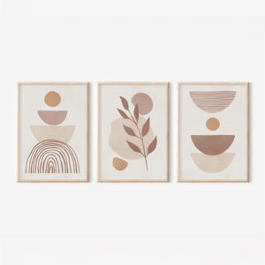 Wall art in frame Binbia Argos The Classic triptyque with digital print 33x1.5x48cm
