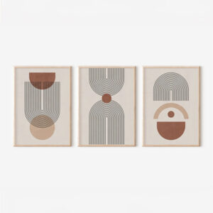 Wall art in frame Frenja Argos The Classic triptyque with digital print 33x1.5x48cm