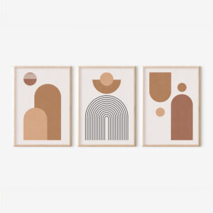 Wall art in frame Jackalon Argos The Classic triptyque with digital print 33x1.5x48cm