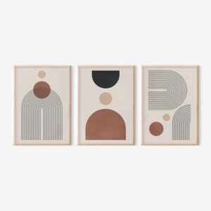 Wall art in frame Klentie Argos The Classic triptyque with digital print 33x1.5x48cm