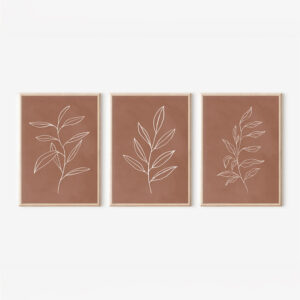 Wall art in frame Drifer Argos The Classic triptyque with digital print 33x1.5x48cm