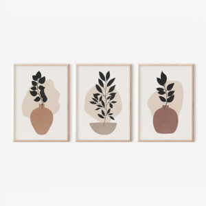 Wall art in frame Ferez Argos The Classic triptyque with digital print 33x1.5x48cm