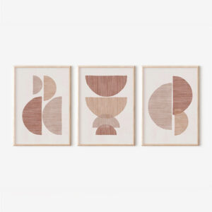 Wall art in frame Peria Argos The Classic triptyque with digital print 33x1.5x48cm