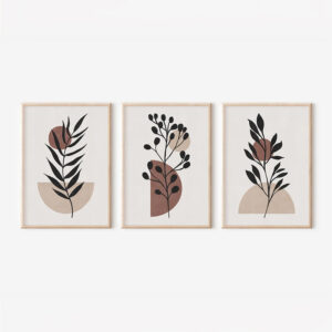 Wall art in frame Stenfy Argos The Classic triptyque with digital print 33x1.5x48cm