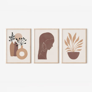 Wall art in frame Bemel Argos The Classic triptyque with digital print 33x1.5x48cm