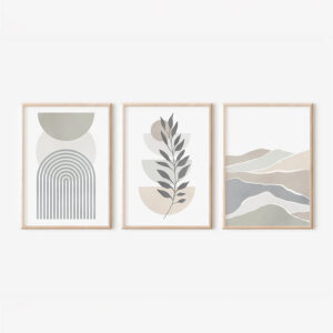409 000225 Wall art in frame Werda Argos The Classic triptyque with digital print 33x1.5x48cm