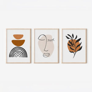 Wall art in frame Dremfia Argos The Classic triptyque with digital print 33x1.5x48cm
