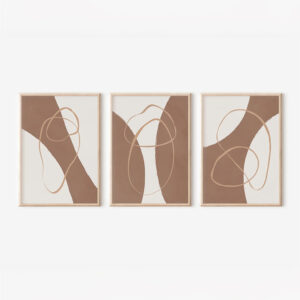 Wall art in frame Orenis   Argos The Classic triptyque with digital print 33x1.5x48cm