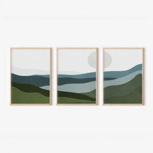 Wall art in frame Orbis Argos The Classic triptyque with digital print 33x1.5x48cm