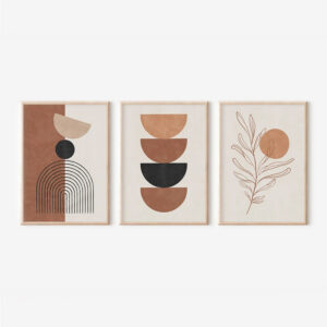 Wall art in frame Mistel Argos The Classic triptyque with digital print 33x1.5x48cm
