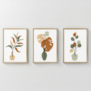 Wall art in frame Aural Argos The Classic triptyque with digital print 33x1.5x48cm