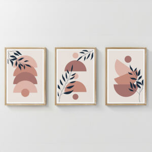 Wall art in frame Elun Argos The Classic triptyque with digital print 33x1.5x48cm