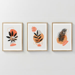 Wall art in frame Virel Argos The Classic triptyque with digital print 33x1.5x48cm