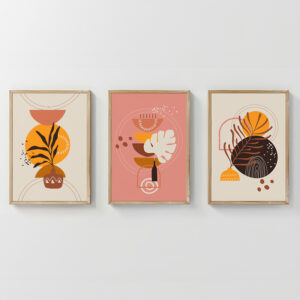 Wall art in frame Solith Argos The Classic triptyque with digital print 33x1.5x48cm