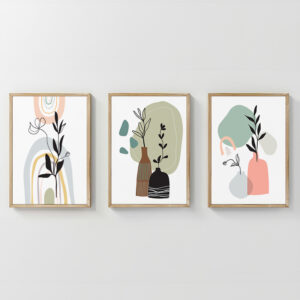 Wall art in frame Thalyn Argos The Classic triptyque with digital print 33x1.5x48cm
