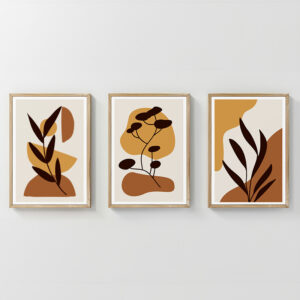 Wall art in frame Oriv Argos The Classic triptyque with digital print 33x1.5x48cm