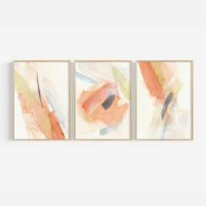 Wall art in frame Coris Argos The Classic triptyque with digital print 33x1.5x48cm