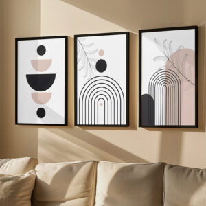 Wall art in frame Voren Argos The Classic triptyque with digital print 33x1.5x48cm