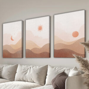 409 000285 Canvas wall art in frame Belan Argos The Classic triptyque with digital print 50x2x70cm