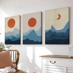 Canvas wall art in frame Voriel Argos The Classic triptyque with digital print 40x2x60cm