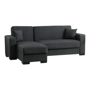 Corner sofa bed reversible Dumma Argos The Classic anthracite fabric 226x148x86cm