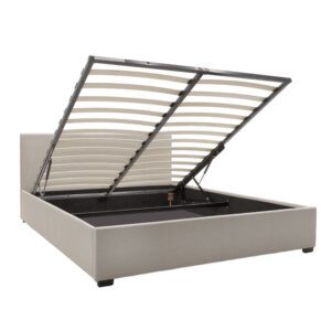 006 000029 1 Double bed Norse Argos The Classic with storage in ivory fabric 160x200cm