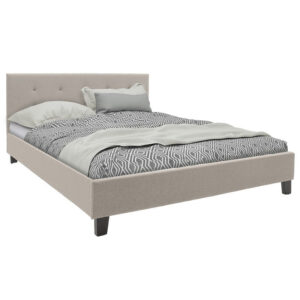 Double bed Mago Argos The Classic in ivory fabric 150x200cm