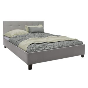 Double bed Mago Argos The Classic pu in gray matte 150x200cm