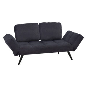 Sofa-bed 3-seater Jackie Argos The Classic fabric anthracite-metal black 190x78x75cm