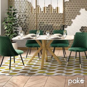 029 000089 1 Dinner table Paris Argos The Classic glass 8mm marble pattern-golden 160x80x75cm